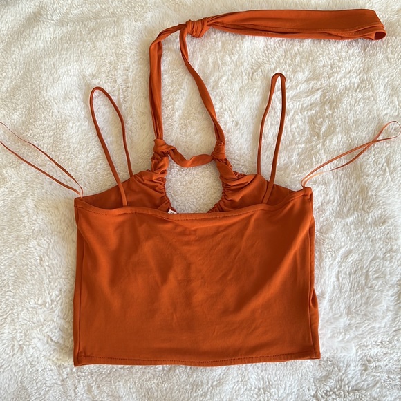 Zara Orange Limited Edition Ruched Crop Top - Picture 13 of 13